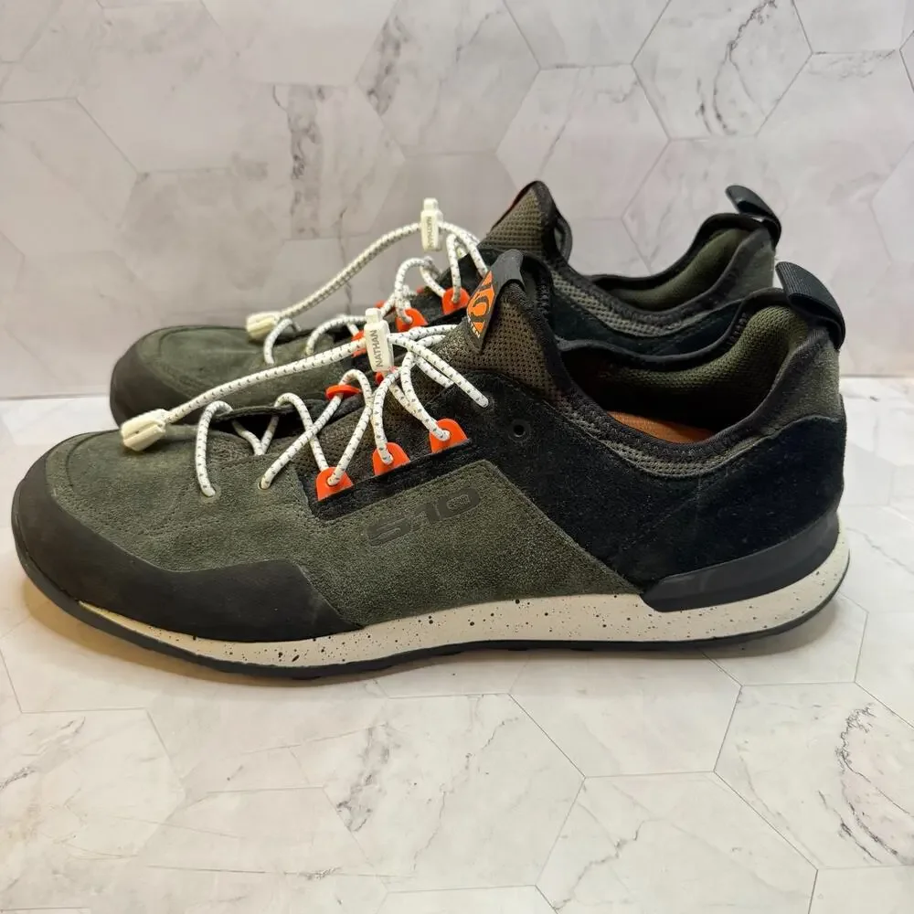 Adidas Five Tennie Athletic Sneakers Mens Sz 12 Leather Green Black Shoes in EUC